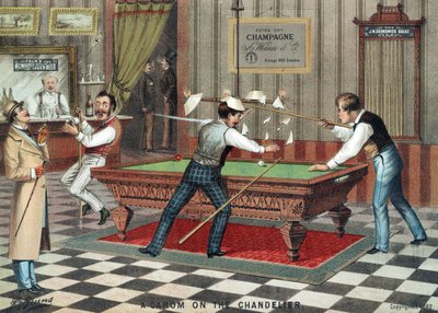 Ein Carom auf dem Kronleuchter, veröffentlicht 1882 von American School